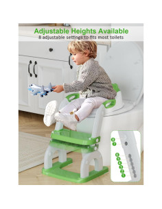 Asiento de Entrenamiento para Baño Koyosnier Verde 2 en 1 2