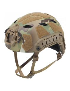 AOUTACC Casco Táctico Ligero Ajustable Camuflaje 52-60 cm