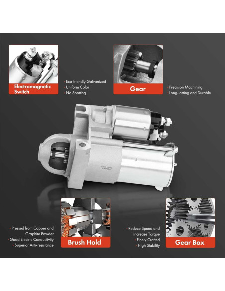 Motor de Arranque A-Premium para Chevy 12V 1.4KW 9T