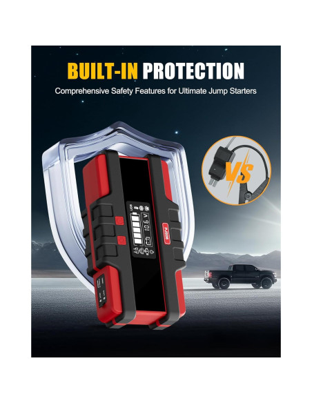 Arrancador de Batería SAFEMATE PJS06-3000, 3000A, 12V