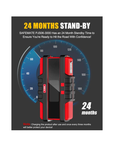 Arrancador de Batería SAFEMATE PJS06-3000, 3000A, 12V