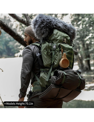 Mardingtop Mochila Militar 60L con Funda para Lluvia