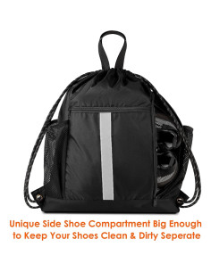 BeeGreen Mochila de Cuerda con Compartimento para Zapatos 2