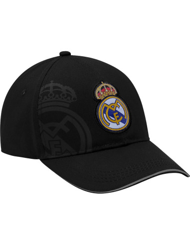 Gorra Ajustable Icon Sports Real Madrid Algodón Blanca y Negra