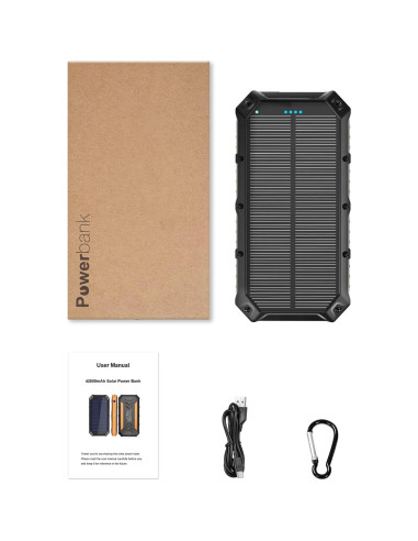 Banco de energía solar Kepswin 42800mAh 4 puertos USB