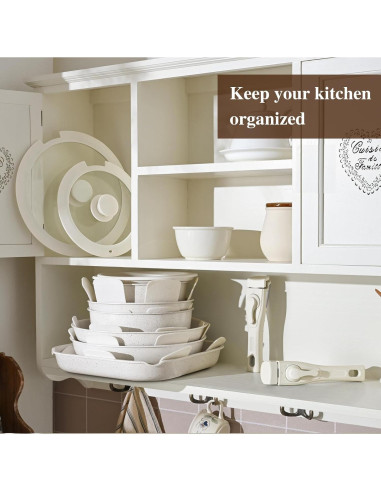 Juego de 20 Piezas de Ollas y Sartenes USELUCK Antiadherentes