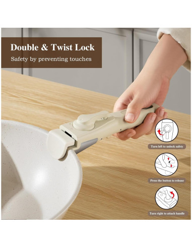 Juego de 20 Piezas de Ollas y Sartenes USELUCK Antiadherentes