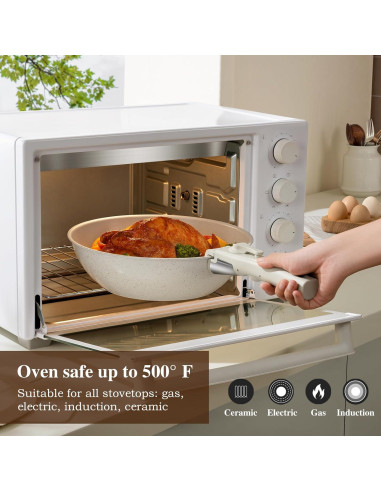 Juego de 20 Piezas de Ollas y Sartenes USELUCK Antiadherentes