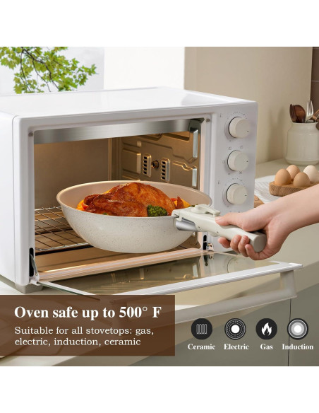 Juego de 20 Piezas de Ollas y Sartenes USELUCK Antiadherentes