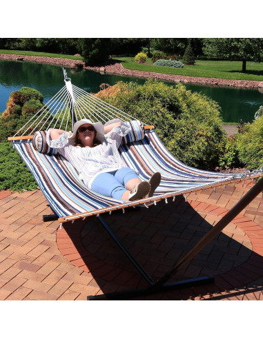 Hamaca Acolchada Sunnydaze Doble 204 kg Ocean Isle