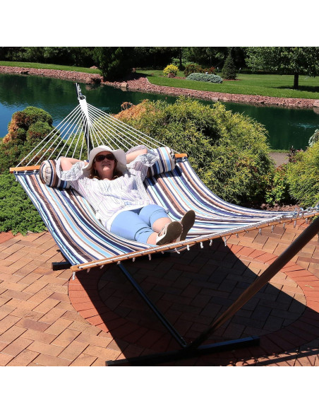 Hamaca Acolchada Sunnydaze Doble 204 kg Ocean Isle